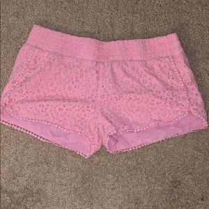Pink Lace Style Shorts